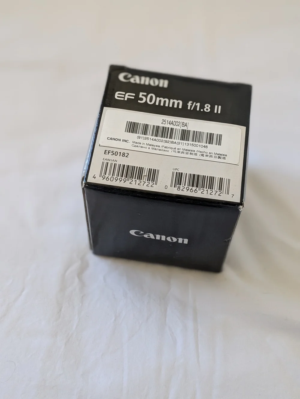 Canon 50mm f/1.8 II Camera Lens - Black
